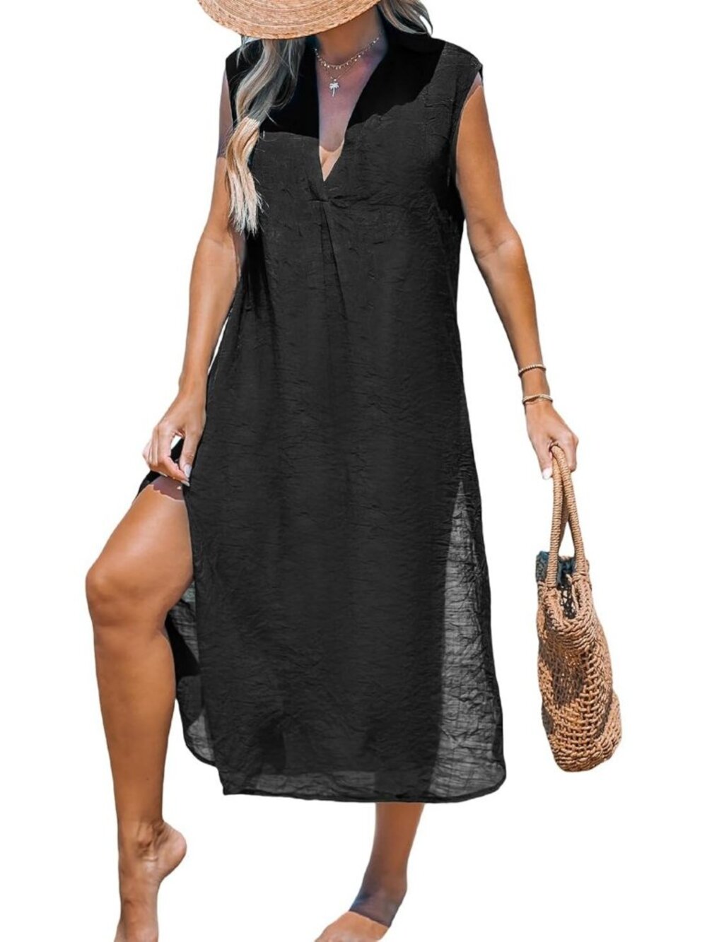 Chic Women's Long Midi Beach Cover-Up | Stylish Swimsuit Cover-Up for Summer